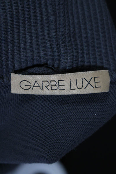 Garbe Luxe Womens Cotton Ribbed Long Sleeve Turtleneck Top Gray Size S