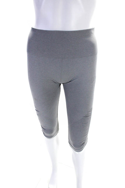 Lululemon Womens Seamless Gathered Cropped Leggings Gray Size S