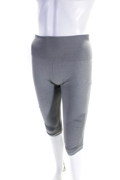 Lululemon Womens Seamless Gathered Cropped Leggings Gray Size S