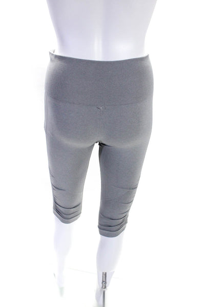 Lululemon Womens Seamless Gathered Cropped Leggings Gray Size S