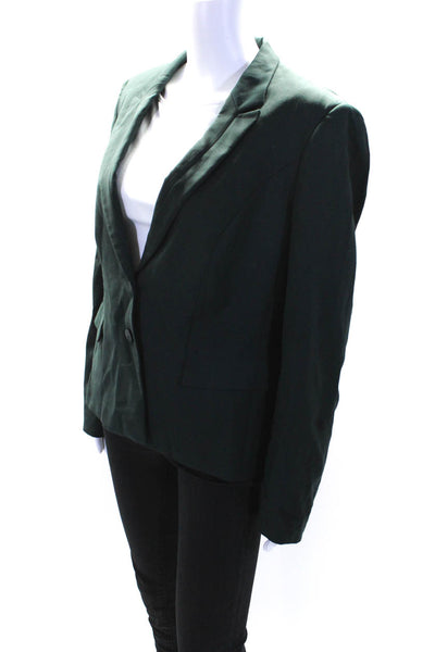 Boss Hugo Boss Womens Wool Long Sleeve Two Button Blazer Forrest Green Size 12