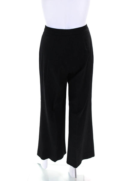 Agnona Womens Charcoal Wool High Rise Pleated Wide Leg Dress Pants Size 30