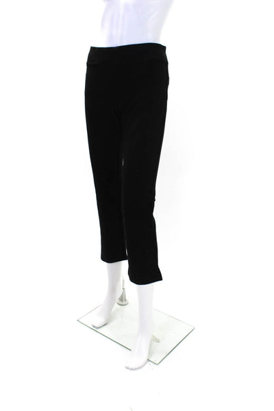 Quince Womens Ultra Stretch Ponte Kick Pull On Flared Hem Pants Black Size S