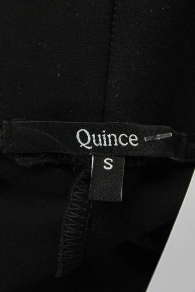 Quince Womens Ultra Stretch Ponte Kick Pull On Flared Hem Pants Black Size S