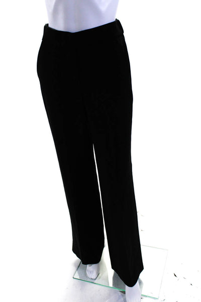 Theory Women's Elastic Pull-On Flat Front Wide Leg Dress Pant Black Size P