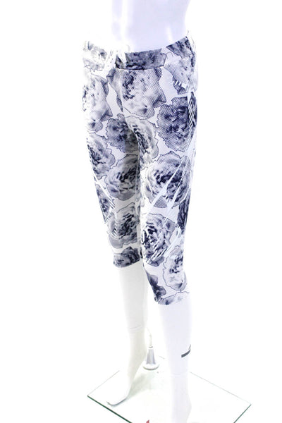 Adidas by Stella McCartney Womens Spotted Print Ankle Leggings White Blue Size S