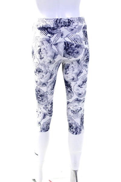 Adidas by Stella McCartney Womens Spotted Print Ankle Leggings White Blue Size S