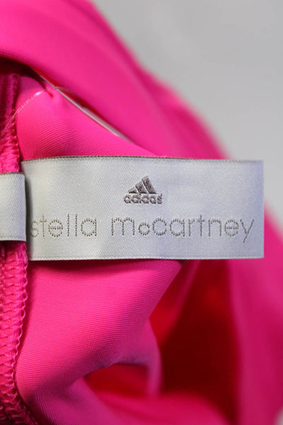 Adidas by Stella McCartney Mid Rise Drawstring Capri Pants Neon Pink Size S