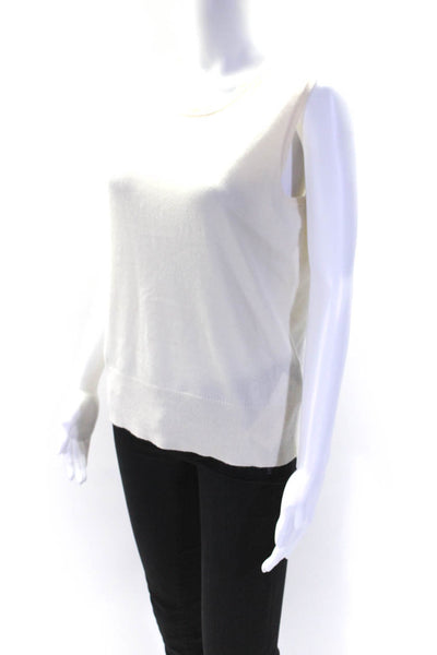 Brooks Brothers Womens Crew Neck Pullover Shell Sweater White Size Large