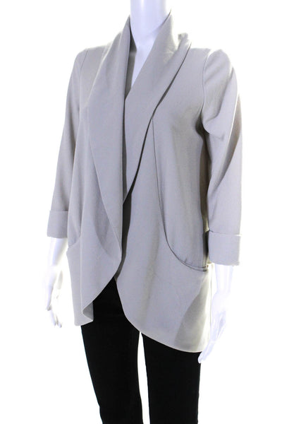 Wilfred Womens Open Front Cuffed Shawl Collar Cardigan Gray Size 4