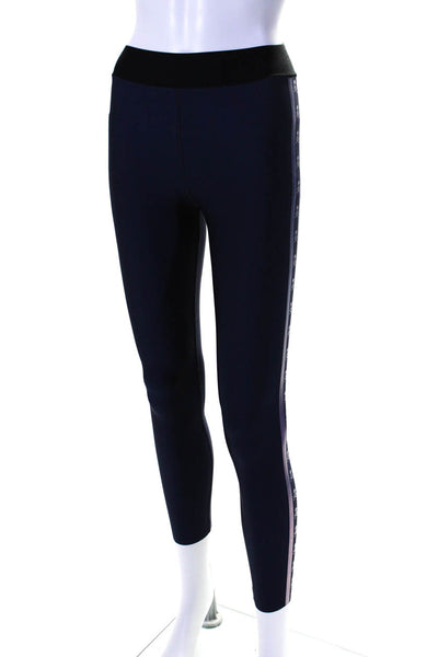 Ultracor Women's Elastic Waist Full Length Legging Navy Blue Size S