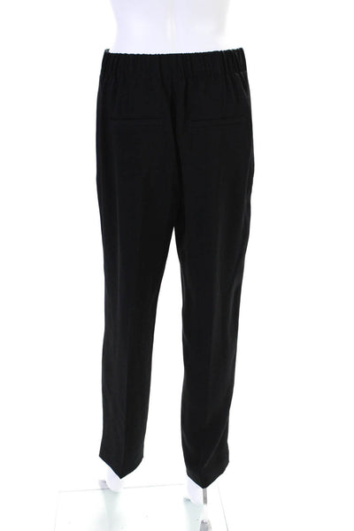 Vince Womens Zipper Fly High Rise Pleated Trouser Pants Black Size Small