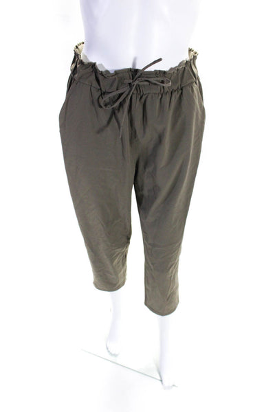 Lululemon Womens High Waist Drawstring Slim Leg Ankle Pants Brown Size 6