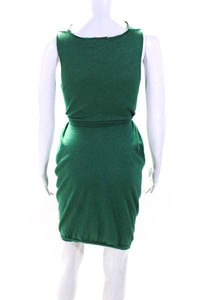 Cruciani Womens Cashmere Cowl Neck Sleeveless Sweater Dress Green Size EUR42