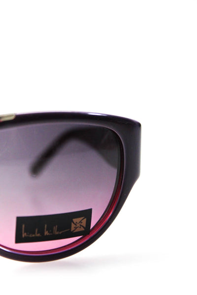 Nicole Miller Collection Womens Utilitarian Sunglasses Amethyst Purple