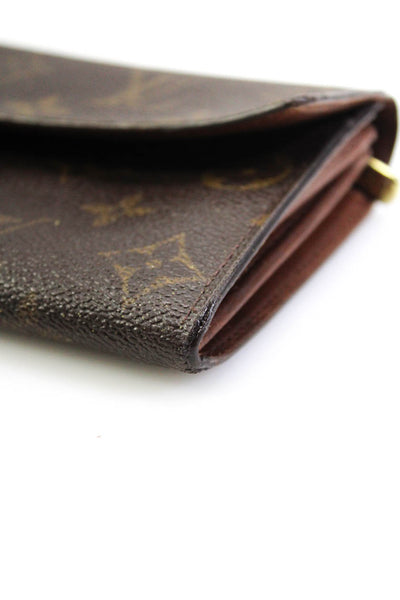 Louis Vuitton Womens Monogram Canvas Sarah Snap Wallet Brown