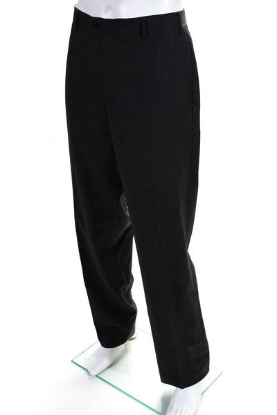 Zanella for Nordstrom Mens Dark Gray Pleated Straight Leg Dress Pants Size 36