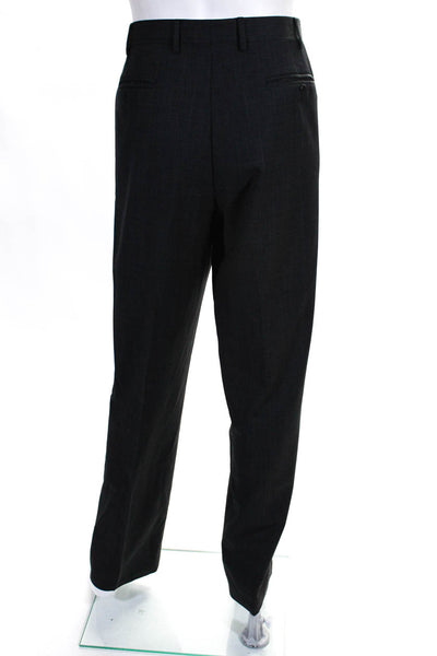 Zanella for Nordstrom Mens Dark Gray Pleated Straight Leg Dress Pants Size 36