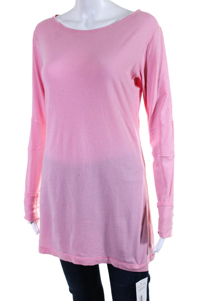 Lululemon Womens Long Sleeves Crew Neck Pullover Tee Shirt Pink Size Large