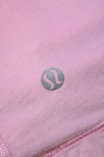 Lululemon Womens Long Sleeves Crew Neck Pullover Tee Shirt Pink Size Large