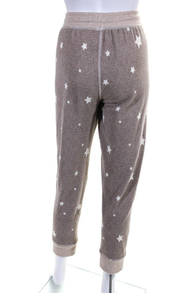 Live Love Lounge Karen Neuburger Womens Stars Print Pajama Set Brown Size Large