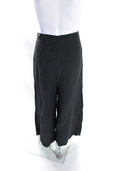 Six Crisp Days Womens Cotton Hook & Eye Pleated Zip High Rise Pants Gray Size S