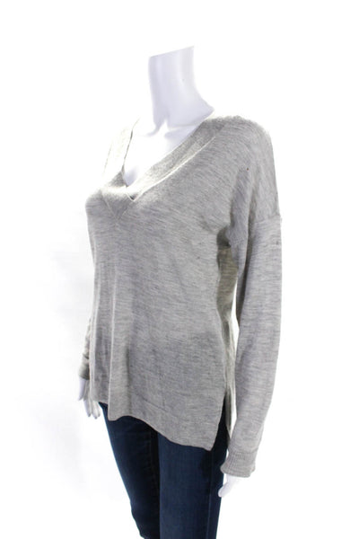 Rag & Bone Womens Cashmere V-Neck Long Sleeve Pullover Sweater Gray Size S