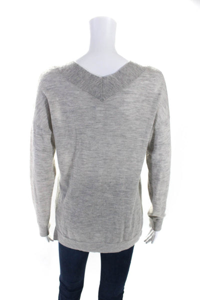 Rag & Bone Womens Cashmere V-Neck Long Sleeve Pullover Sweater Gray Size S