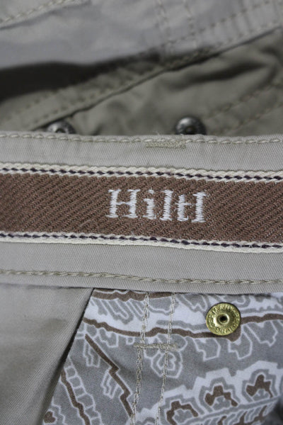 Hiltl Mens Straight Leg Mid Rise Khaki Pants Light Beige Cotton Size 36X34