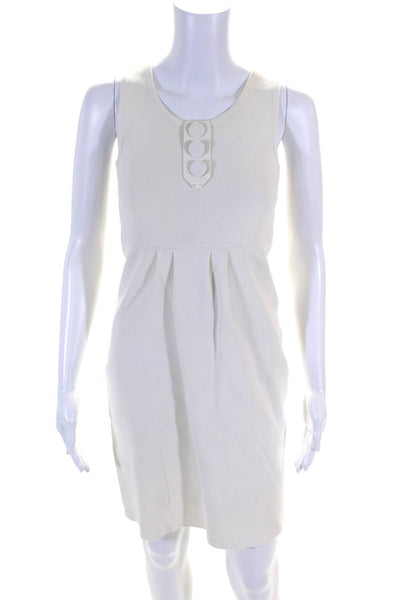 Country Road Womens Sleeveless Crew Neck Knee Length Knit Dress White Size XS