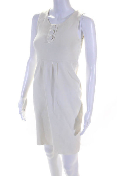 Country Road Womens Sleeveless Crew Neck Knee Length Knit Dress White Size XS