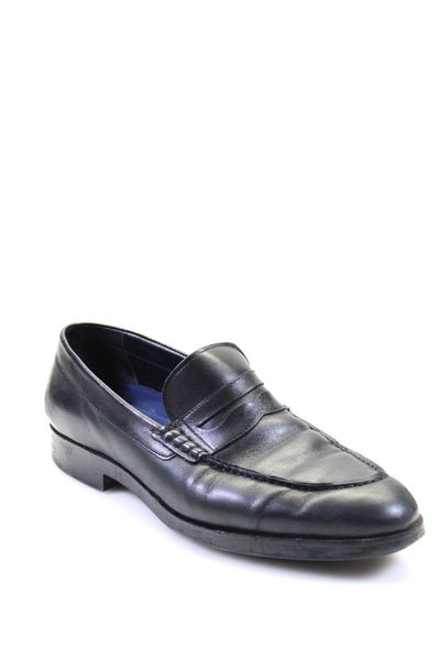 Cole Haan Mens Slip On Round Toe Dress Loafers Black Leather Size 9M