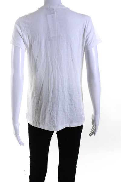 Rag & Bone Women's Crewneck Short Sleeves Basic Cotton T-Shirt White Size M