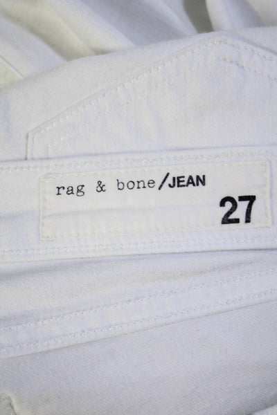 Rag & Bone Women's Five Pockets Button Closure Skinny Pant Jean White Size 27