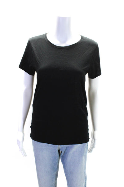 Rag & Bone Women's Crewneck Short Sleeves Basic T-Shirt Black Size M