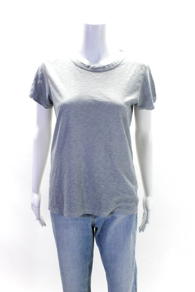 Rag & Bone Women's Crewneck Short Sleeves Basic T-Shirt Gray Size M