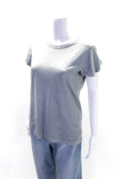 Rag & Bone Women's Crewneck Short Sleeves Basic T-Shirt Gray Size M