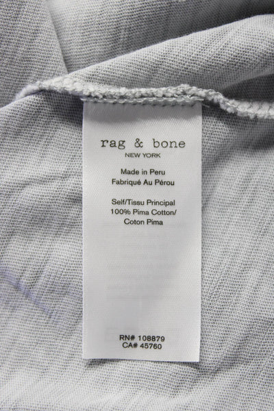 Rag & Bone Women's Crewneck Short Sleeves Basic T-Shirt Gray Size M