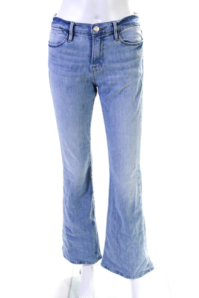 Frame Womens High Rise Light Wash Flare Leg Cebu Jeans Blue Cotton Size 26