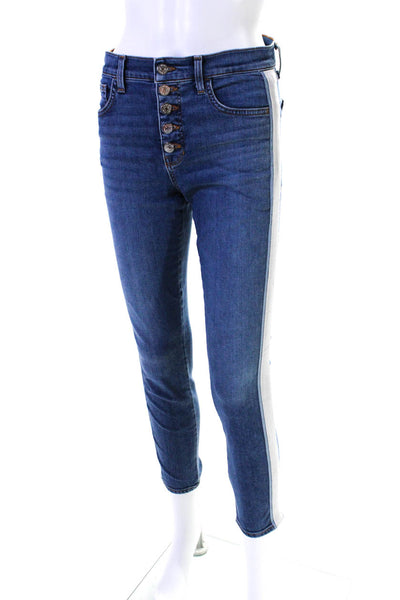 Veronica Beard Jeans Womens High Rise Debbie Skinny Jeans Blue Cotton Size 27