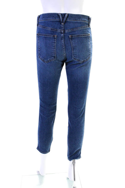 Veronica Beard Jeans Womens High Rise Debbie Skinny Jeans Blue Cotton Size 27