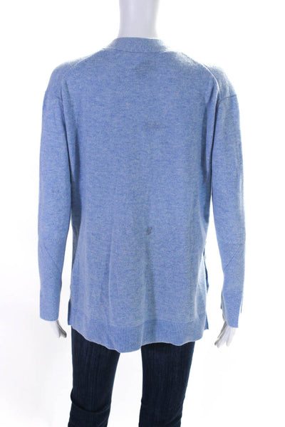 3.1 Phillip Lim Womens Cashmere Double Slit Buttoned Cardigan Blue Size XS