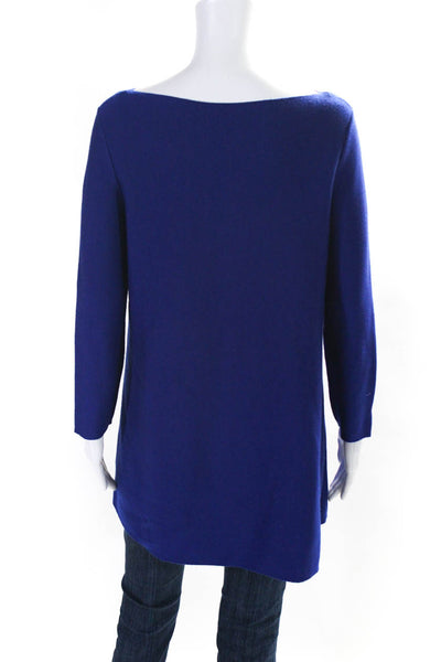 COS Womens Long Sleeve Scoop Neck Oversized Sweater Blue Wool Size Medium