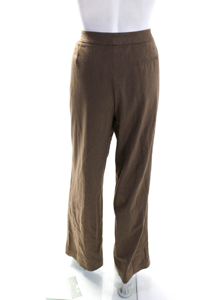 Lafayette 148 New York Women's Flat Front Straight Leg Pant Brown Size 8