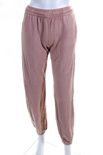 Inamorata Womens Ruched Elastic Waist Drawstring Tied Sweatpants Pink Size XS