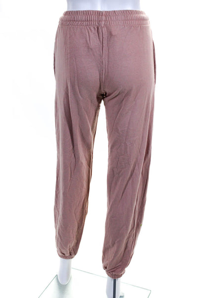 Inamorata Womens Ruched Elastic Waist Drawstring Tied Sweatpants Pink Size XS