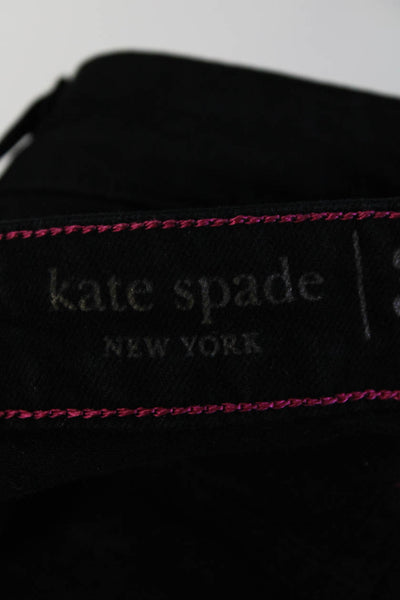 Kate Spade Women's Five Pockets Straight Leg Denim Pant Black Size 32