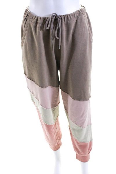 FP Movement Womens Cotton Terry Colorblock Jogger Sweatpants Multicolor Size S