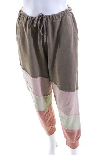 FP Movement Womens Cotton Terry Colorblock Jogger Sweatpants Multicolor Size S