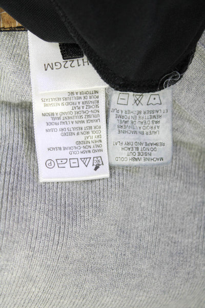 BCBGMAXAZRIA Women's V-Neck Button Up Ribbed Sweater Tank Gray Size L Lot 2